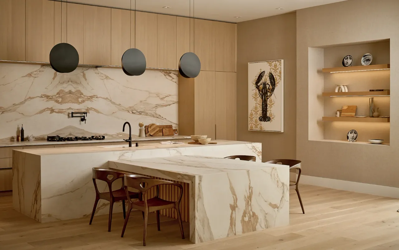 Kitchen and breakfast area at Chalon Road.